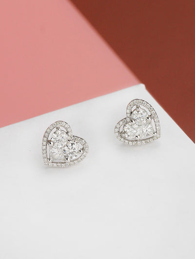 Agatha Diamond Heart Earrings