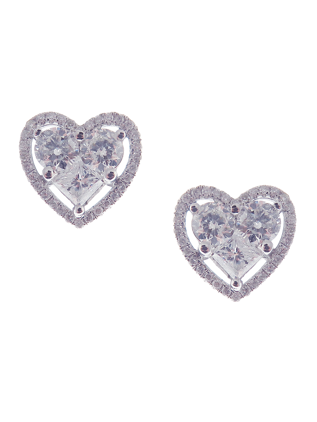 Agatha Diamond Heart Earrings