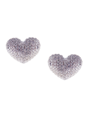 Agata Diamond Heart Earrings