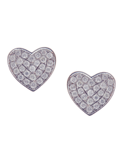 Athena Diamond Heart Earrings