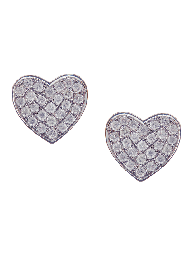 Athena Diamond Heart Earrings