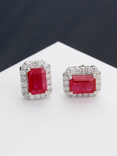 Hera Ruby Stud Earrings