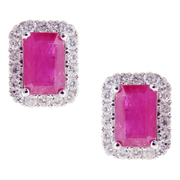 Classic Ruby Stud Earring Ring Set