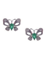 Frea-fly Emerald Stud Earrings