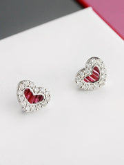 Adora Diamond Heart Studs