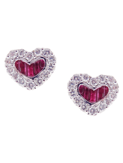 Adora Diamond Heart Studs