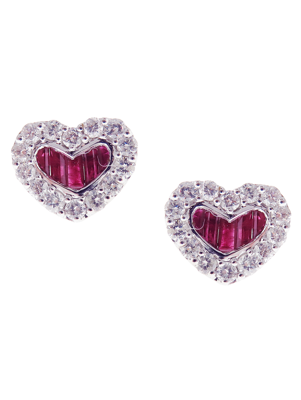 Adora Diamond Heart Studs