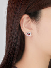 Adora Diamond Heart Studs