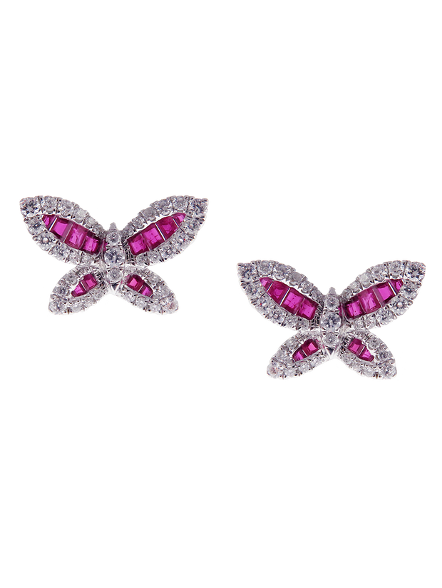 Asa Butterfly Ruby Earrings