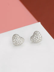 Agata Mini Heart Diamond Earrings