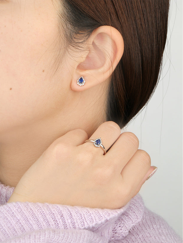 Neptune Tear Drop Round Earring