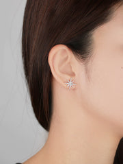 Starlight Cross Diamond Pave Earrings