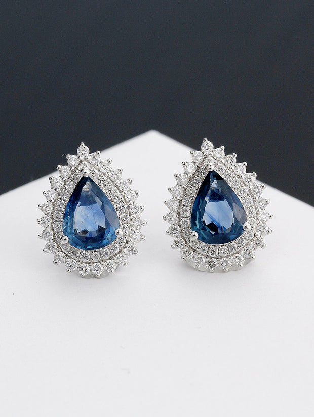 Neptune Double Round Tear Drop Earring