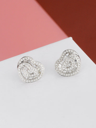 Ava Diamond Heart Earrings