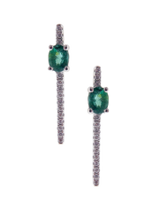 Emerald Centered Diamond Line