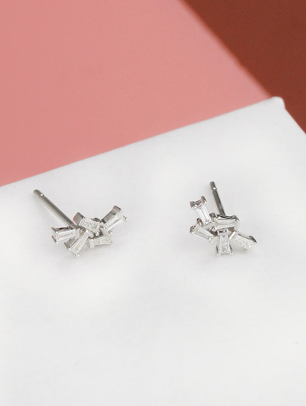 Leo-Mi Baguette Burst Diamond Ear Crawlers