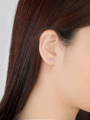 Leo-Mi Baguette Burst Diamond Ear Crawlers