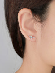 Leo Baguette Arc Diamond Ear Crawlers