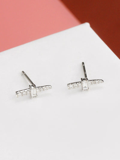 Mod Taper Diamond Earrings