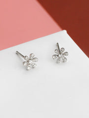 Seis Flower Pave Diamond Earrings