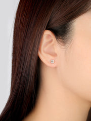 Mai Mini Baguette Diamond Stud Earrings