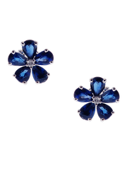 Azure Flower Sapphire Earrings