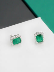 Lufan Emerald Studs