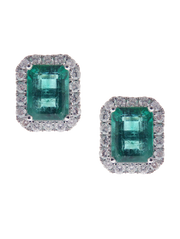 Lufan Emerald Studs