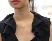 Small V Drop Line Necklace Pendant