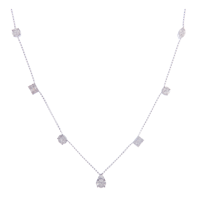 Mixy Diamond Line Necklace Pendant