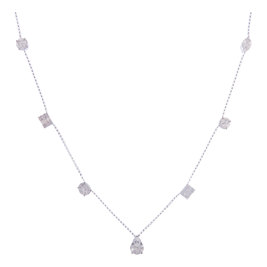 Mixy Diamond Line Necklace Pendant