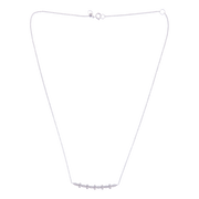 Linear Pave Ball Diamond Line Necklace Pendant