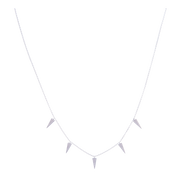 Spikey Pave Spike Line Diamond Necklace Pendant