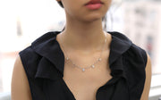 Mixed Shapes Baguette Line Diamond Necklace Pendant