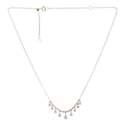 Pear Drop Gradating Line Diamond Necklace Pendant