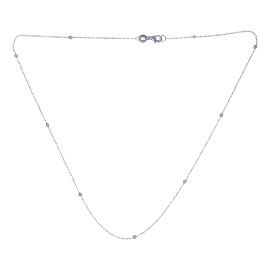 Diamond-by-the-Yard Line Diamond Necklace Pendant