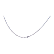 Diamond-by-the-Yard Line Diamond Necklace Pendant