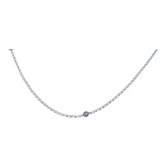 Diamond-by-the-Yard Line Diamond Necklace Pendant