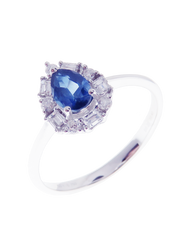 Neptune Tear Drop Baguette Ring