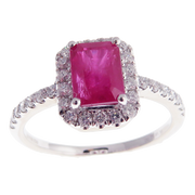 Classic Ruby Stud Earring Ring Set