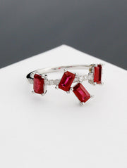 Hera Ruby-4 Firey Ring