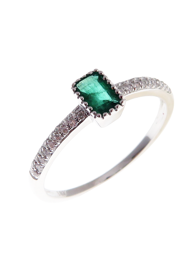 Lufan Emerald-1 Diamond Ring