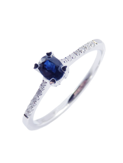 Neptune Oval Heart Prong Ring