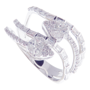 Astro Diamond Baguette Open Ring 3-PC Set