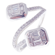 Modern Thick Baguette Open Ring 3-PC Set