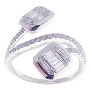 Modern Thick Baguette Open Ring 3-PC Set