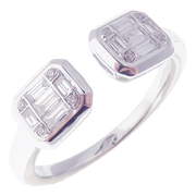 Modern Thick Baguette Open Ring 3-PC Set