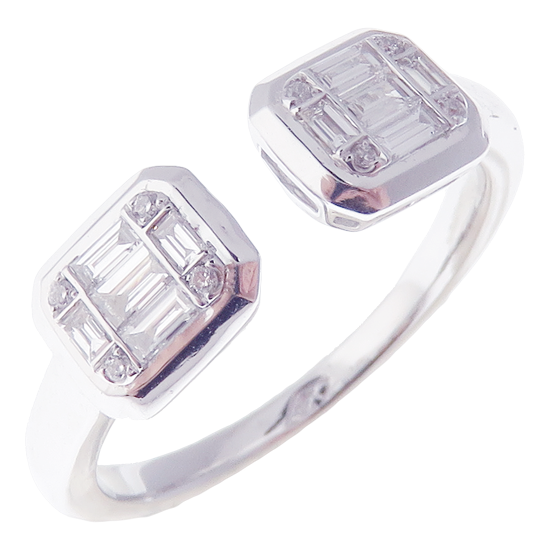 Modern Thick Baguette Open Ring 3-PC Set