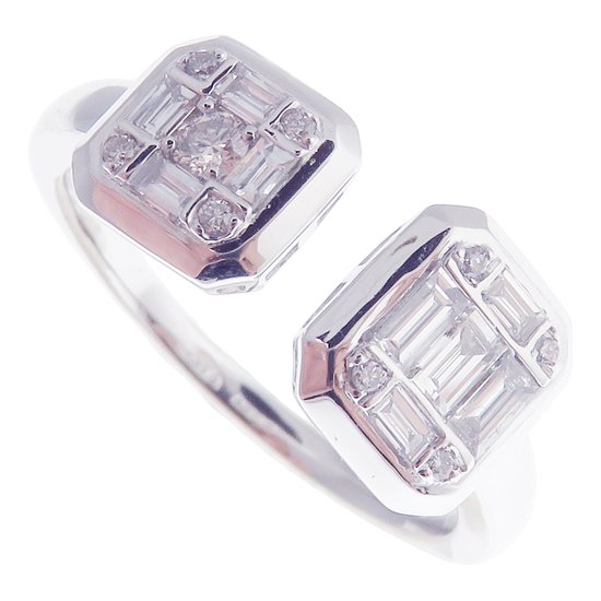 Modern Thick Baguette Open Ring 3-PC Set