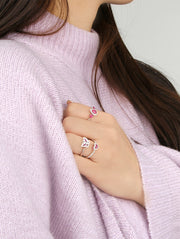 Hera Firey Ruby Tear-3 Ring